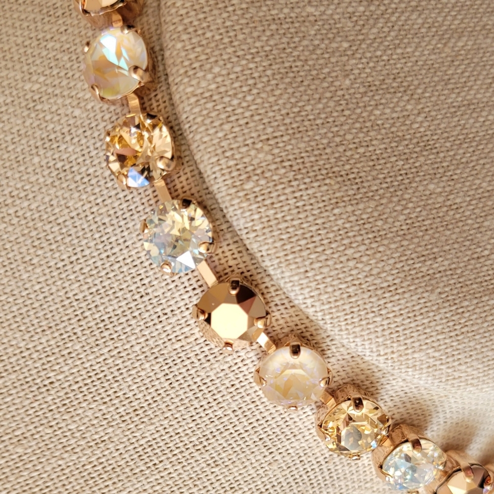 Austrian Crystal Tennis Bracelet in Rose Gold - Picture 6 of 11